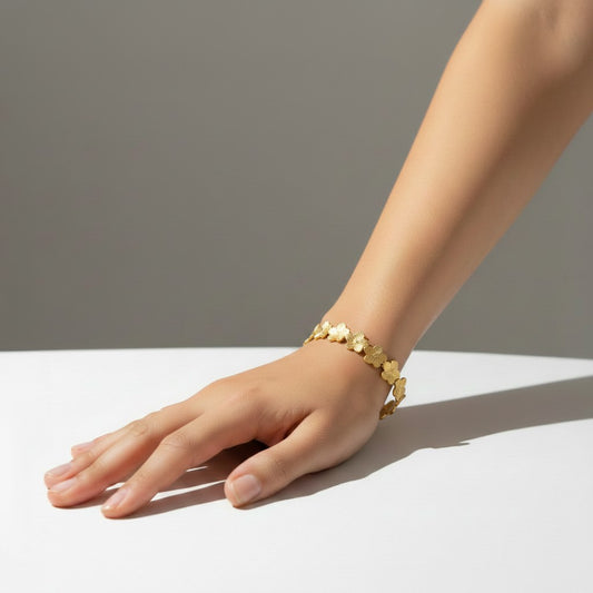 Bracelet jonc petites fleurs Charlotte