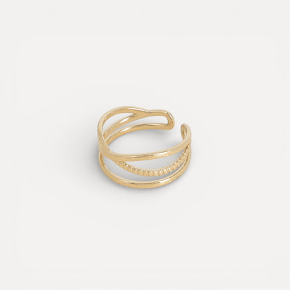 Bague 3 anneaux entrecroisés vue de détail