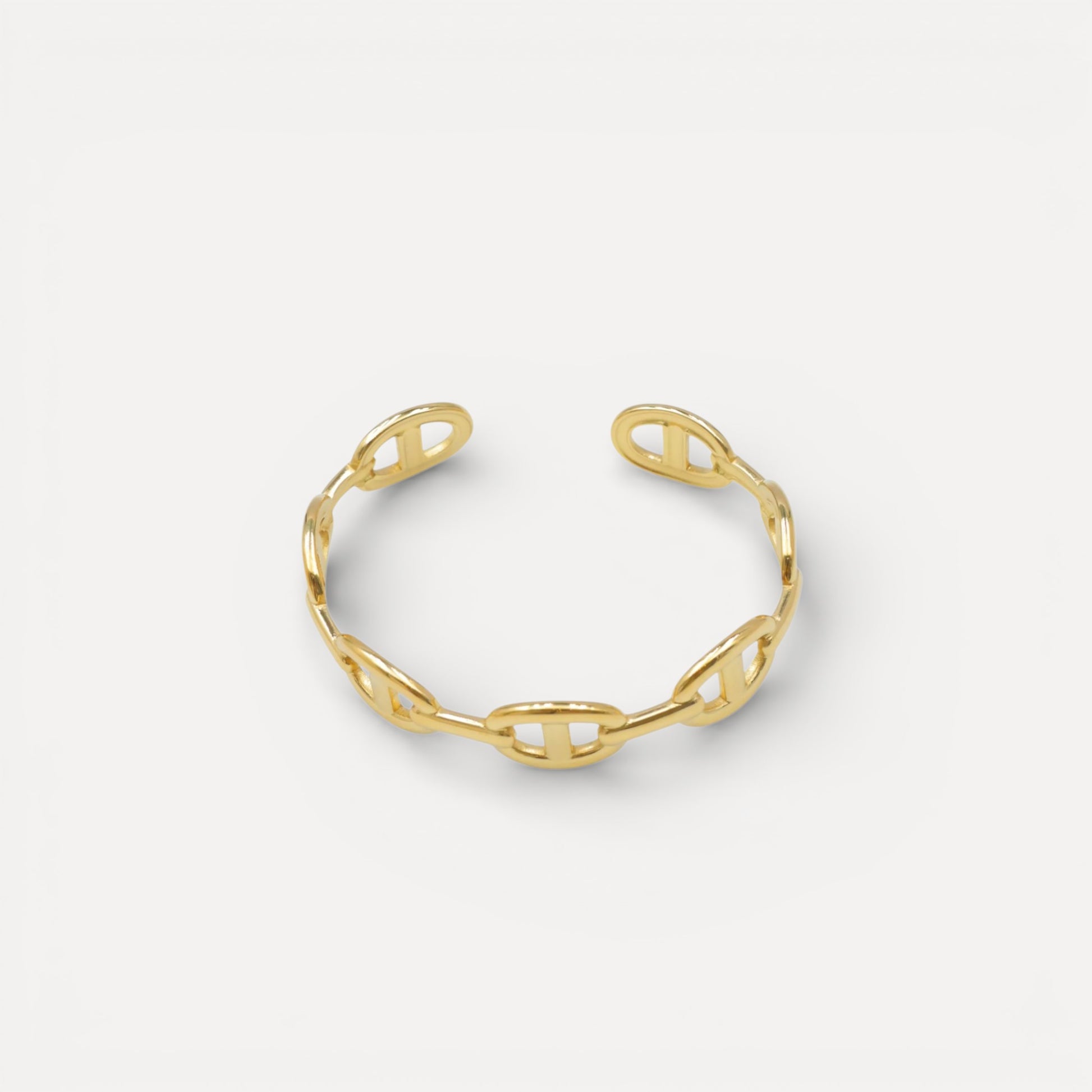 Bracelet jonc en acier doré