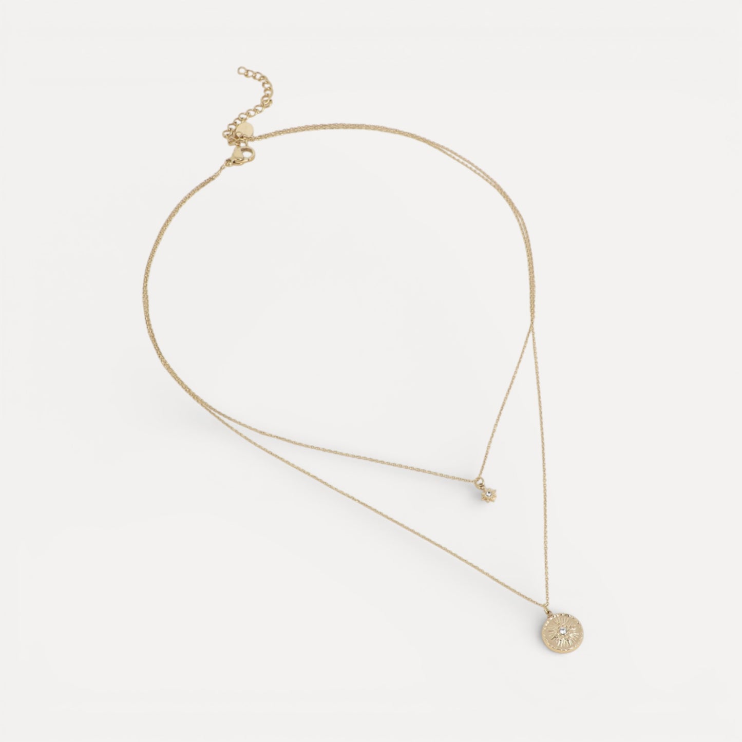 Collier 2 rangs étoile du nord vue de détail
