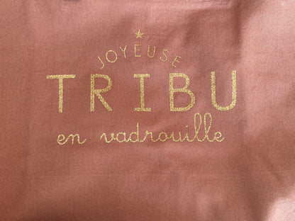 Grand cabas "Joyeuse Tribu" - Bois de santal