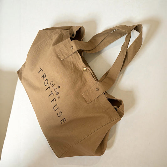 Grand cabas "Globe Trotteuse" - Sable