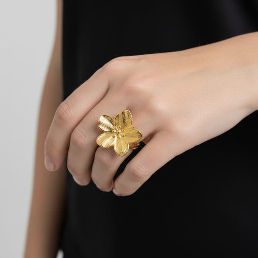 Bague grande fleur Charlotte