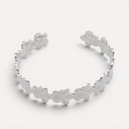 Bracelet jonc petites fleurs Charlotte