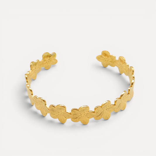 Bracelet jonc petites fleurs Charlotte