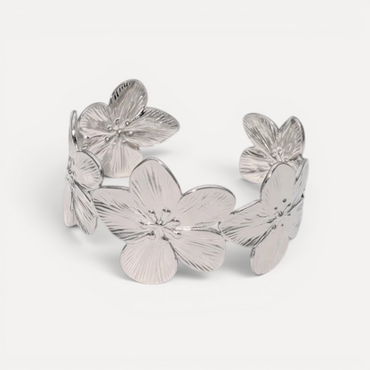 Bracelet jonc grandes fleurs Charlotte